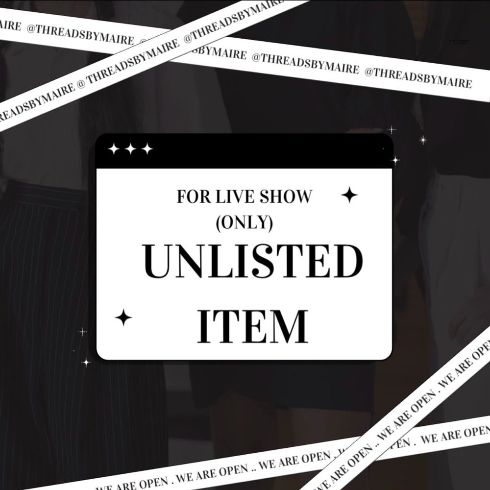 Unlisted Item for Live Show